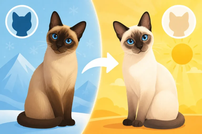 How Much a Siamese Cat Lightens in Summer
