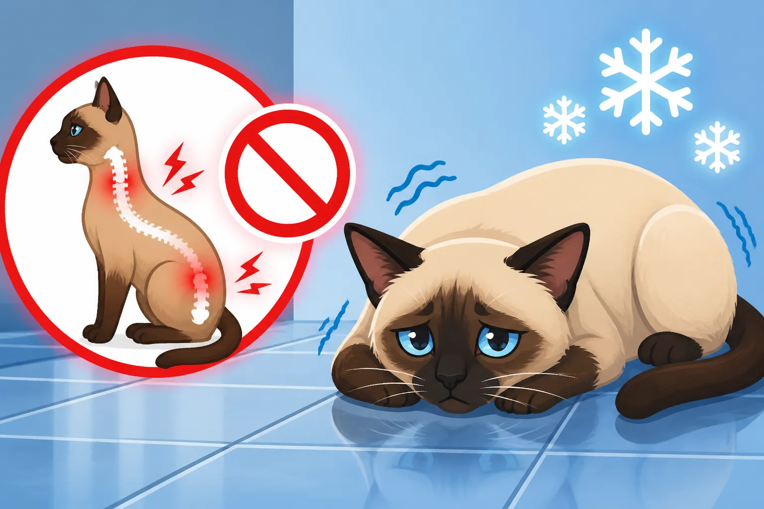 Why a Siamese Cat Should Not Sleep on Cold Tile