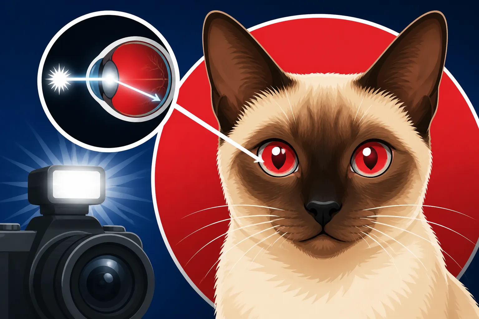 Why a Siamese Cat's Eyes Look Red in Photos