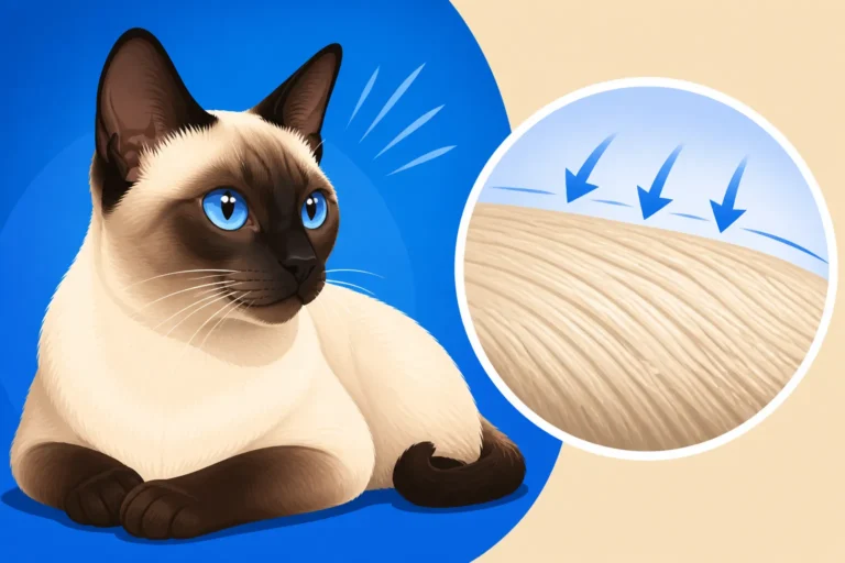 Why a Siamese Cat's Coat Lies Flat