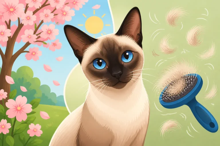 Whether a Siamese Cat Sheds More in Spring
