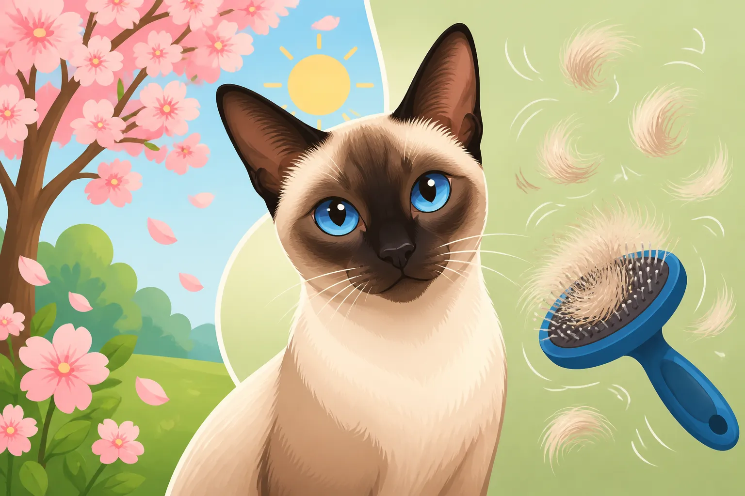Whether a Siamese Cat Sheds More in Spring