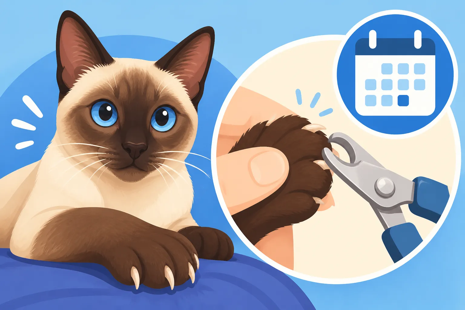 How Often a Siamese Cat's Nails Need Trimming