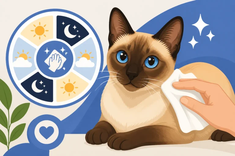 How Often a Siamese Cat Should Be Wiped Down