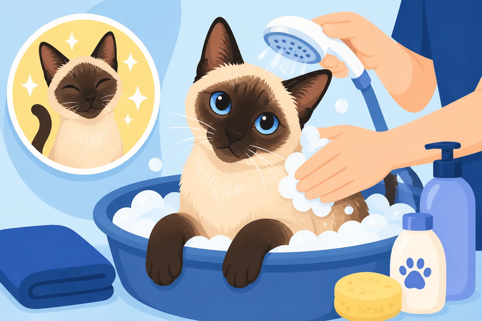 How to Bathe a Siamese Cat