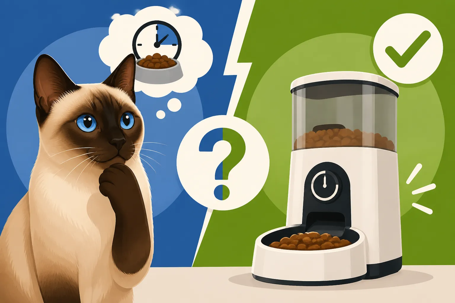 Whether a Timed Feeder Helps a Siamese Cat