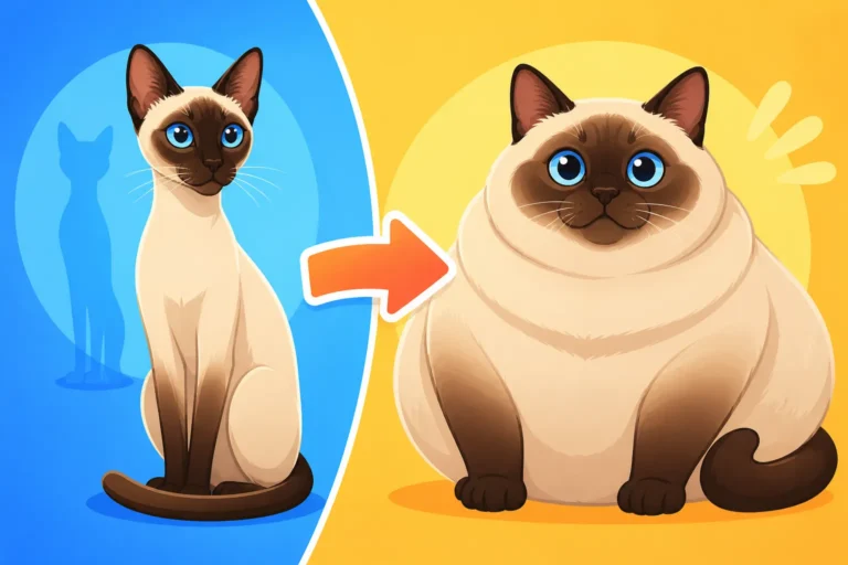 How Easily a Siamese Cat Gets Fat