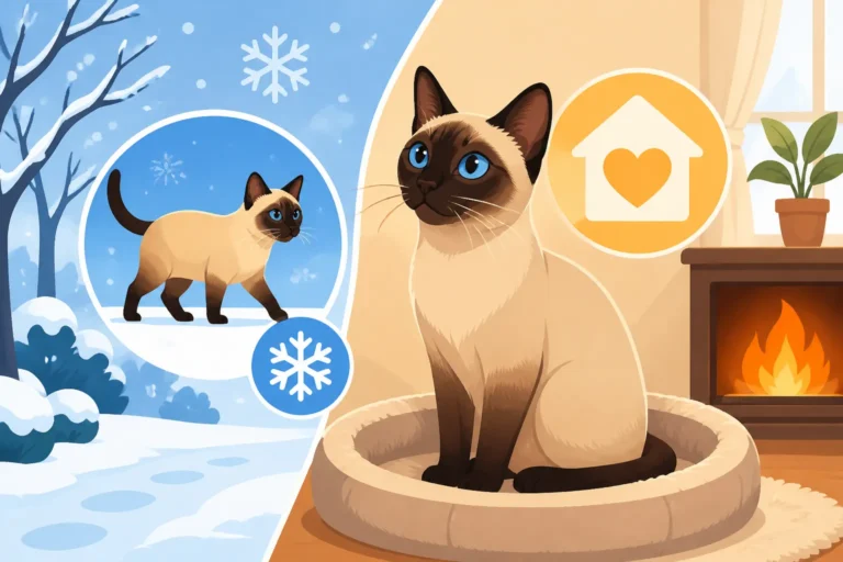 Whether a Siamese Cat Can Go Out in Winter