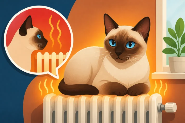 Why a Siamese Cat Sits on the Radiator
