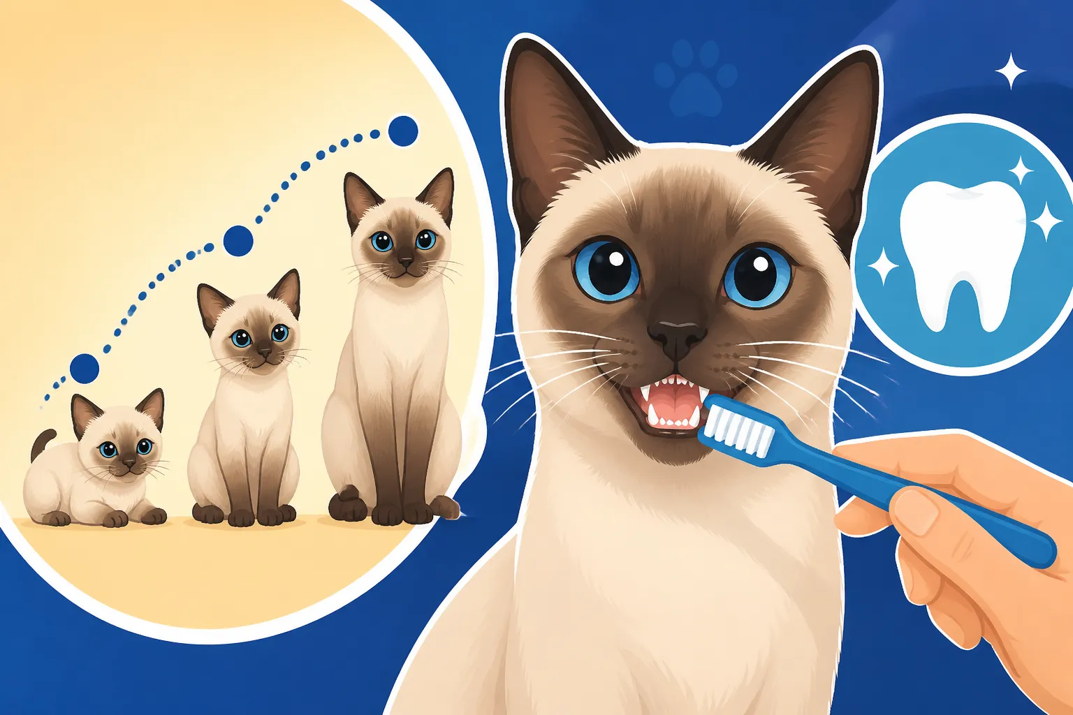How Young to Start Brushing a Siamese Cat's Teeth