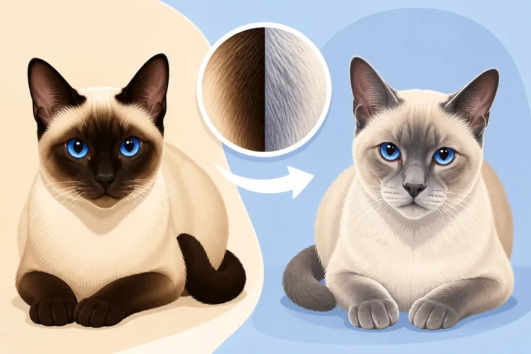 What Changes in an Aging Siamese Cat's Coat