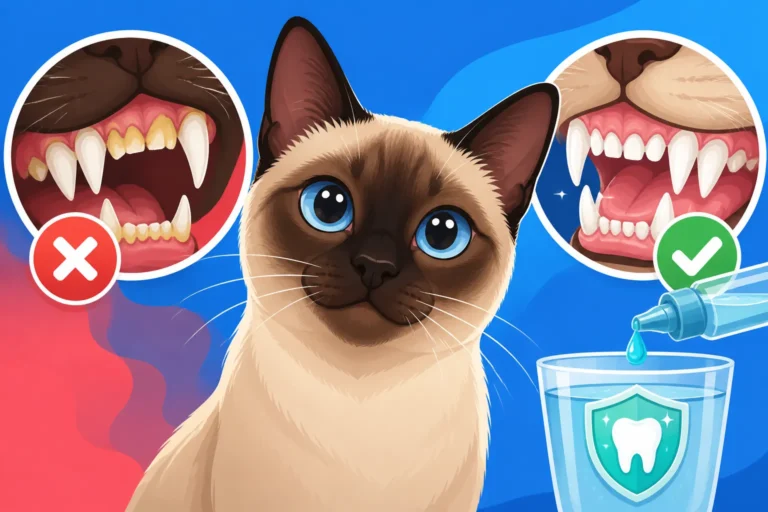 Whether a Water Additive Helps a Siamese Cat's Teeth