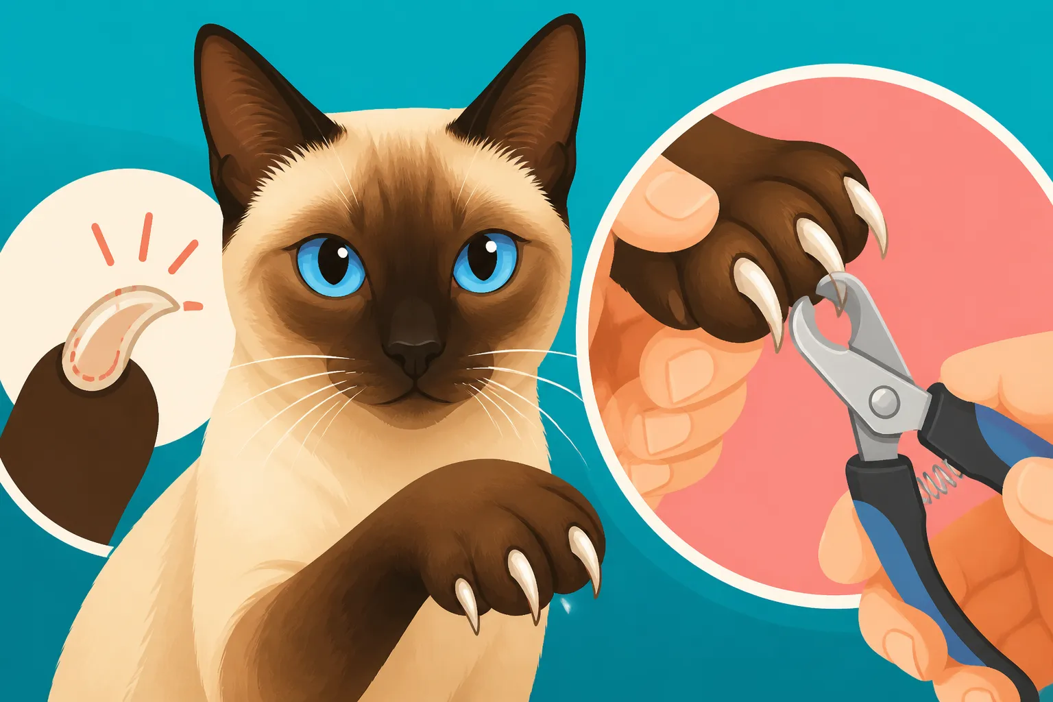 How Often a Siamese Cat's Claws Need Cutting