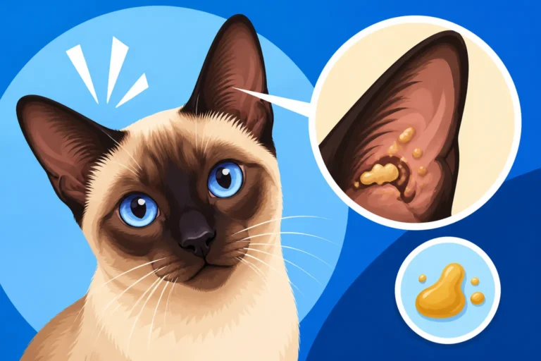 Why a Siamese Cat's Ears Get Waxy