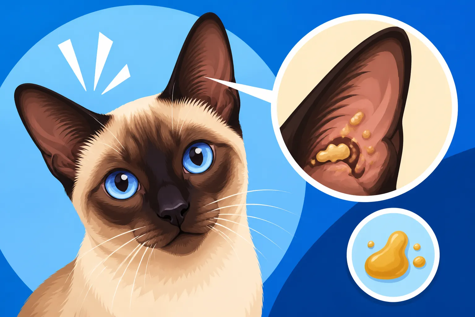 Why a Siamese Cat's Ears Get Waxy